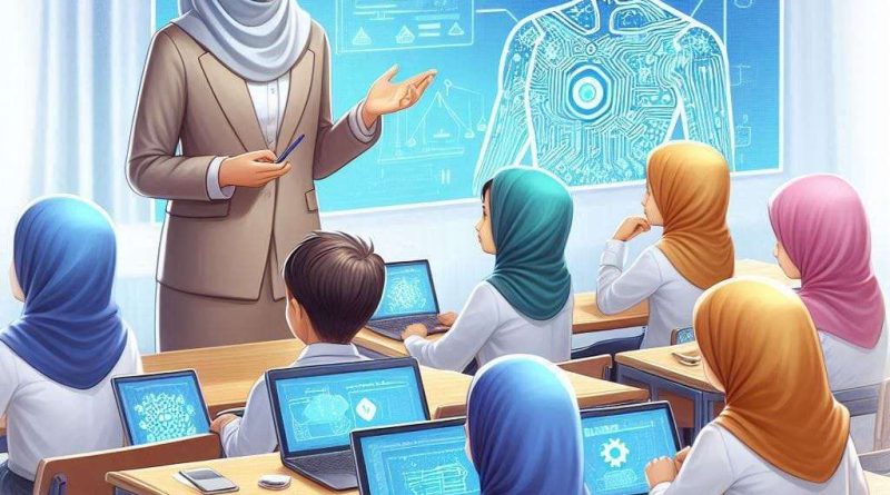 Sekolah digital dengan teknologi pembelajaran dan peran guru di era modern