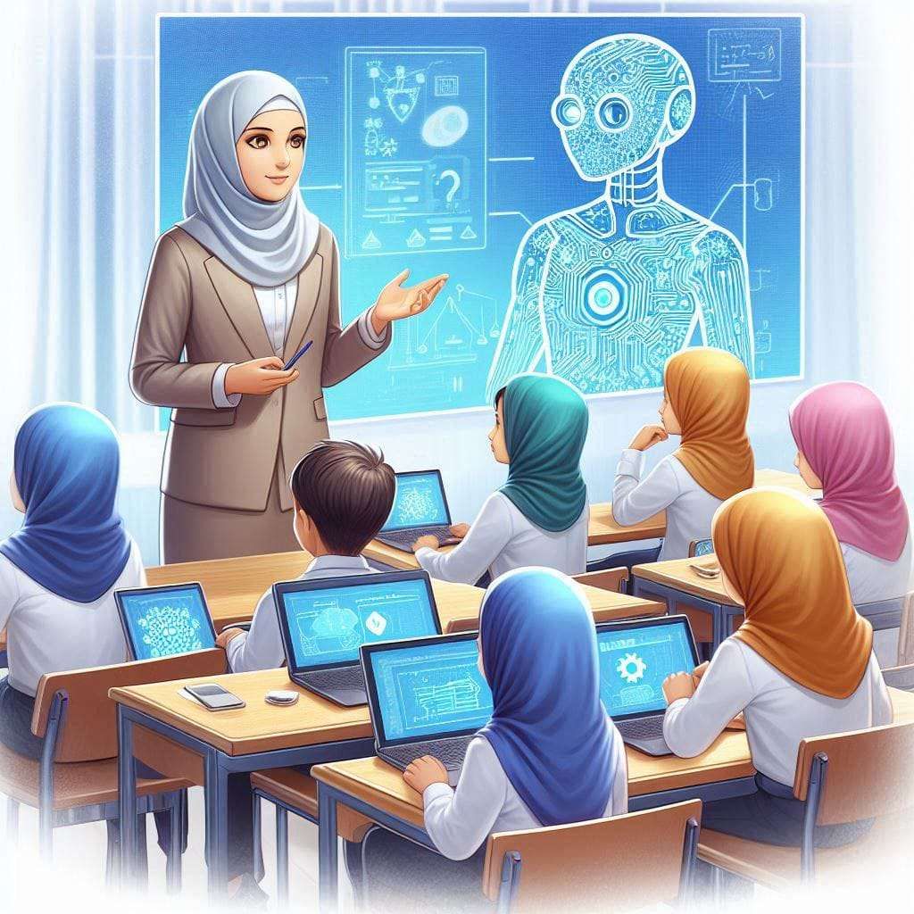 Sekolah digital dengan teknologi pembelajaran dan peran guru di era modern